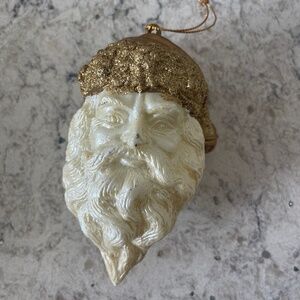 Vintage 5'‎ Santa Head Silvestri Christmas Ornament